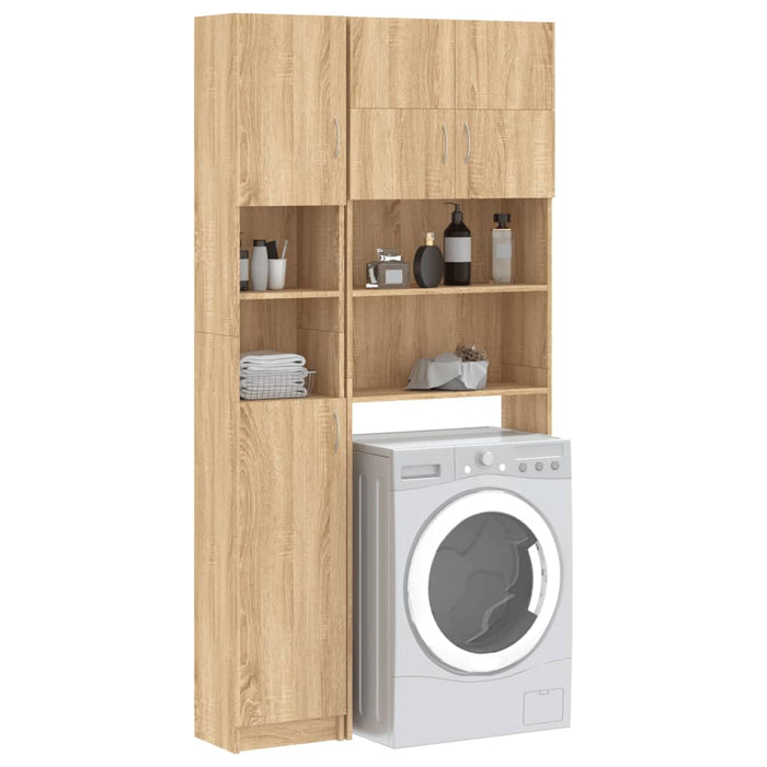 Set Mobili per Lavatrice Rovere Sonoma in Truciolato 3055639