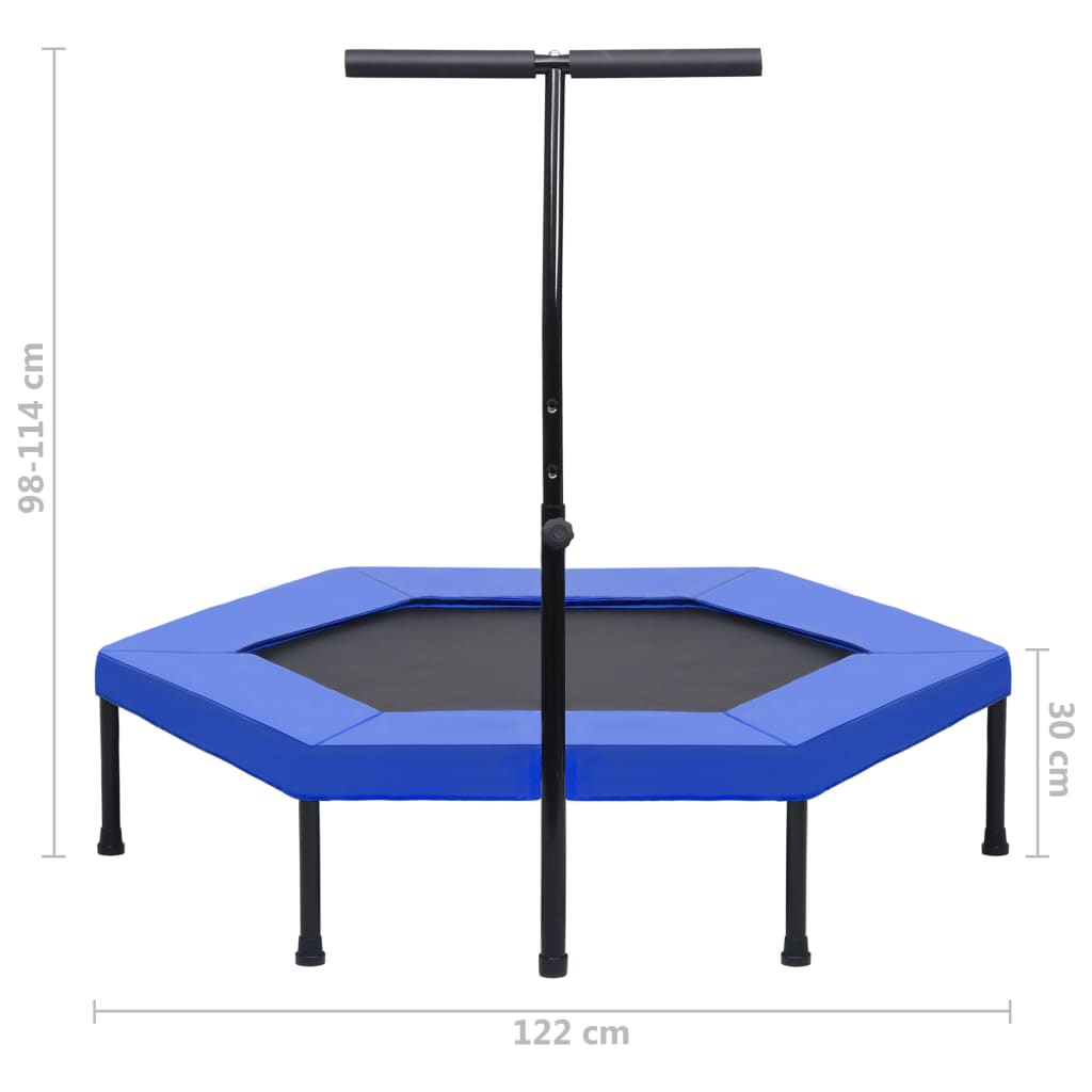 Trampolino con Manico e Tappetino di Sicurezza Esagonale 122 cm cod mxl 71095