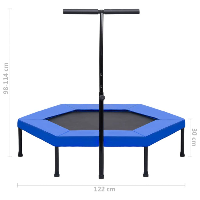 Trampolino con Manico e Tappetino di Sicurezza Esagonale 122 cm cod mxl 71095