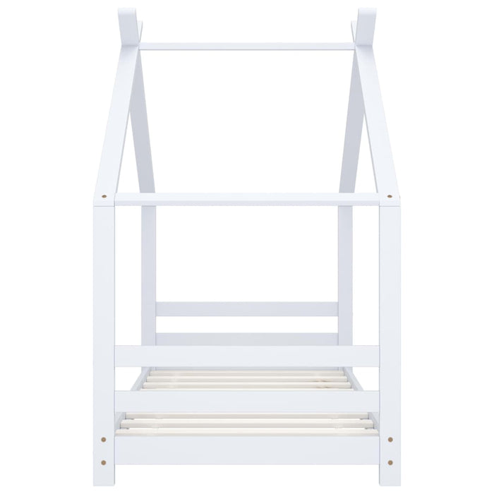 Giroletto per Bambini-Struttura Letto Bambini Bianco in Massello di Pino 80x160 cm 739273
