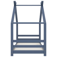 Giroletto per Bambini Grigio in Legno Massello di Pino 80x160cm 289614