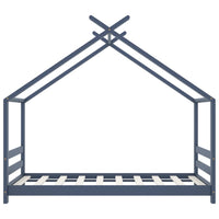 Giroletto per Bambini Grigio in Legno Massello di Pino 80x160cm cod mxl 56207