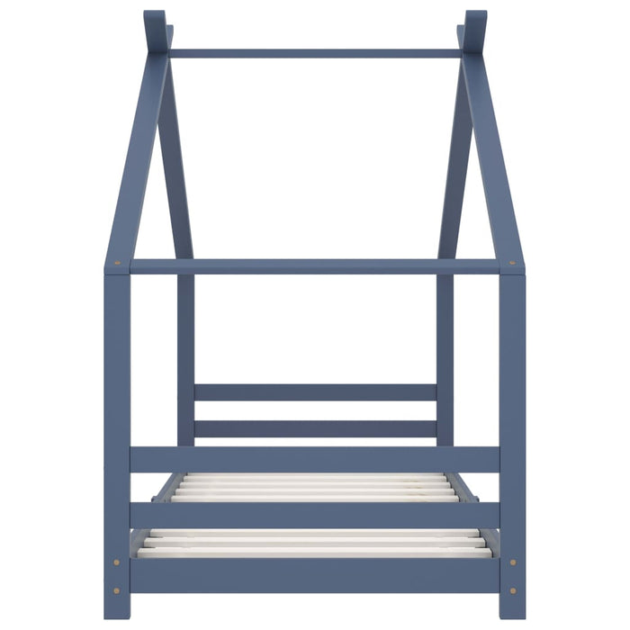 Giroletto per Bambini-Struttura Letto Bambini Grigio in Massello di Pino 90x200 cm 107707