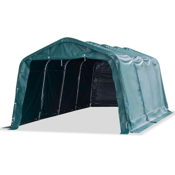 Tendone Bestiame Rimovibile PVC 550 g/m² 3,3x6,4 m Verde Scuro 3055649