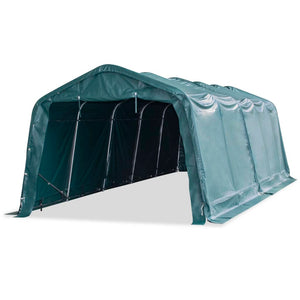 Tendone Bestiame Rimovibile PVC 550 g/mÂ² 3,3x8 m Verde Scuro cod mxl 63365