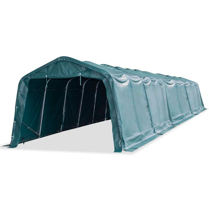 Tendone Bestiame Rimovibile PVC 550 g/mÂ² 3,3x16 m Verde Scuro cod mxl 56679