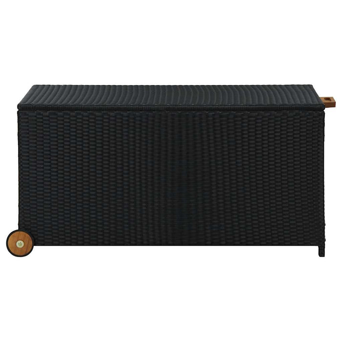Contenitore da Giardino Nero 120x65x61 cm in Polyrattan 310089