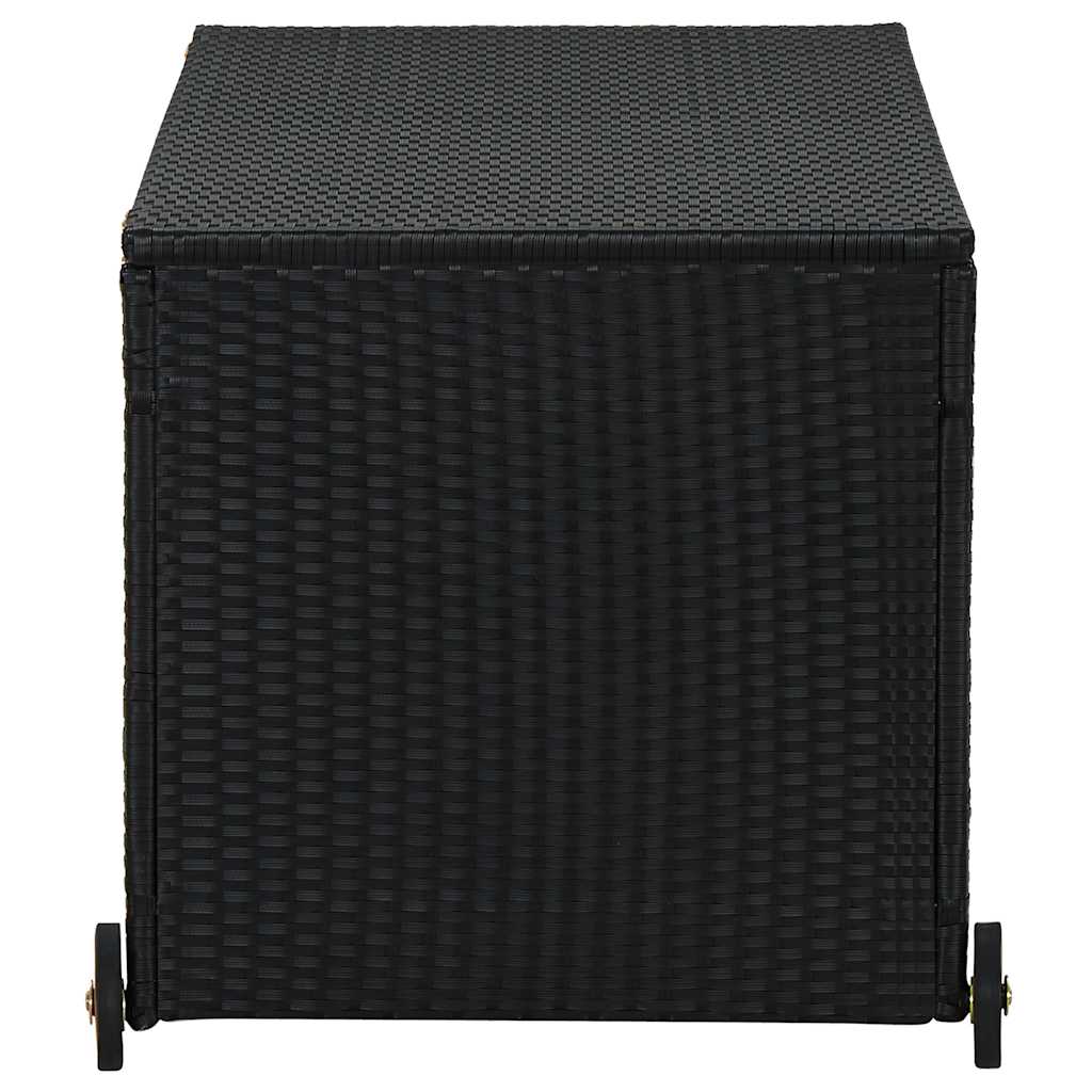 Contenitore da Giardino Nero 120x65x61 cm in Polyrattan 310089