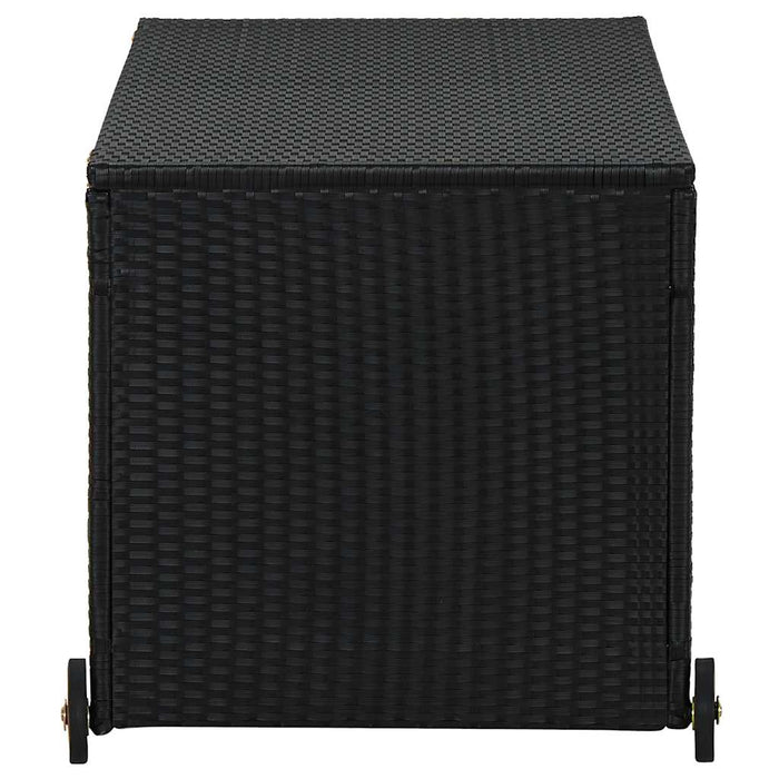 Contenitore da Giardino Nero 120x65x61 cm in Polyrattan 310089