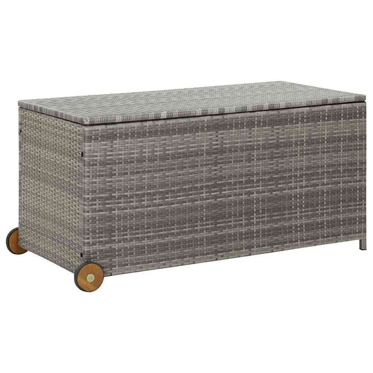 Contenitore da Giardino Grigio Chiaro 120x65x61 cm Polyrattan 310090