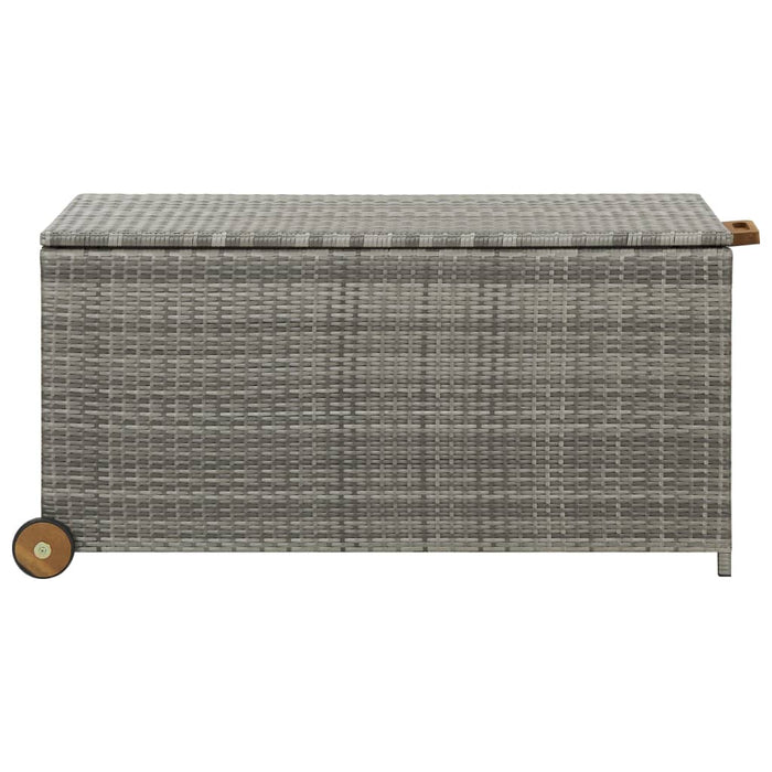 Cassetta portaoggetti per mobili da giardino 120 x 65 x 61 cm in rattan grigio chiaro 02_0013089
