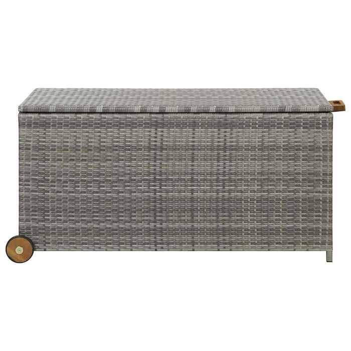 Contenitore da Giardino Grigio Chiaro 120x65x61 cm Polyrattan 310090