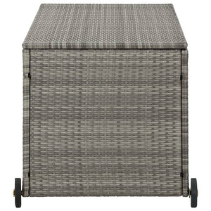 Cassetta portaoggetti per mobili da giardino 120 x 65 x 61 cm in rattan grigio chiaro 02_0013089