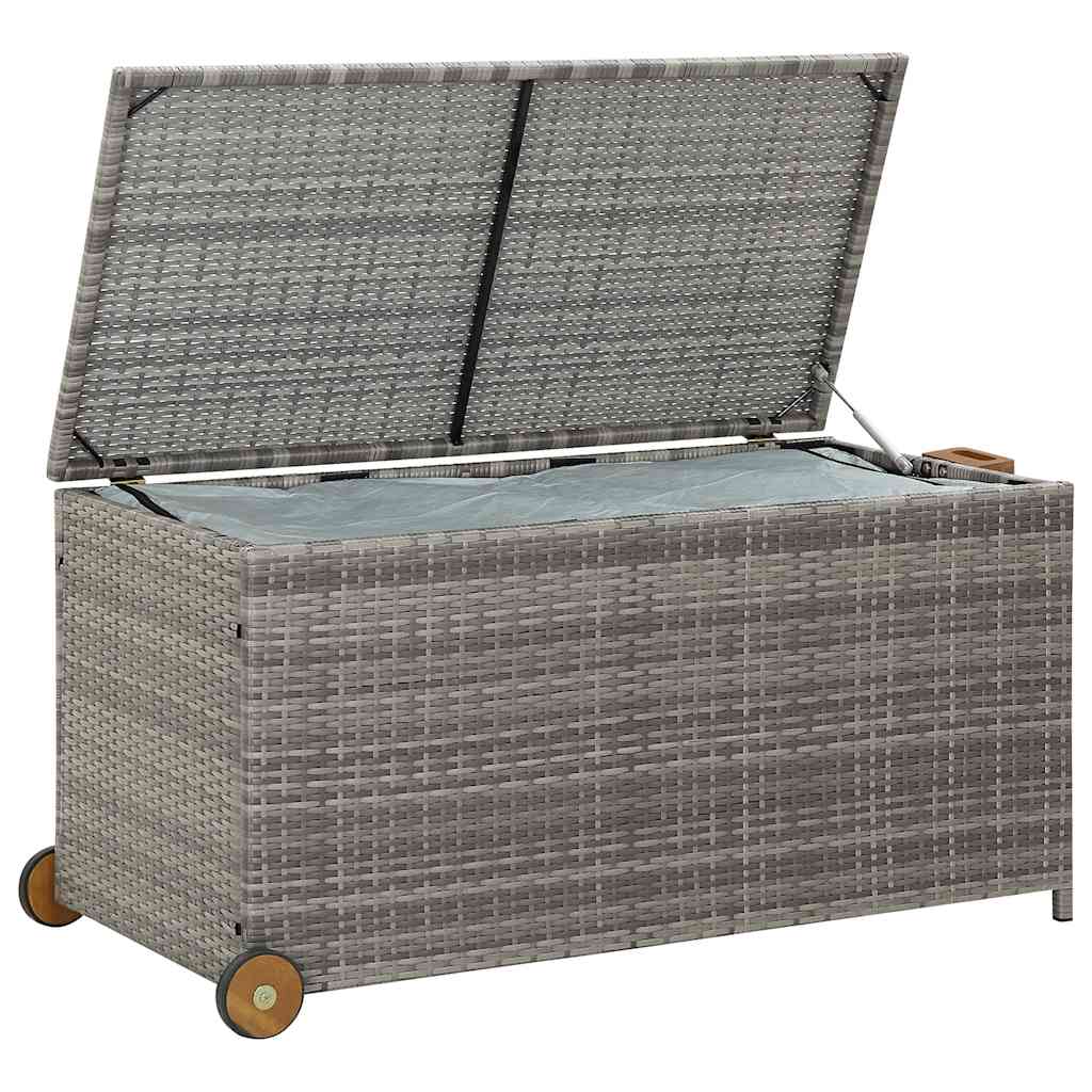 Contenitore da Giardino Grigio Chiaro 120x65x61 cm Polyrattan cod mxl 60288