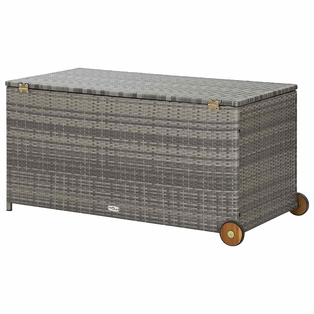 Contenitore da Giardino Grigio Chiaro 120x65x61 cm Polyrattan cod mxl 60288