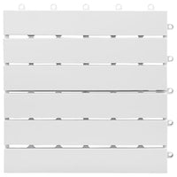 Piastrelle Esterni 10 pz Bianche 30x30 cm Legno Massello Acacia 310117