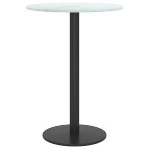 Piano per Tavolo Bianco Ã˜30x0,8 cm Vetro Temperato Design Marmocod mxl 105365