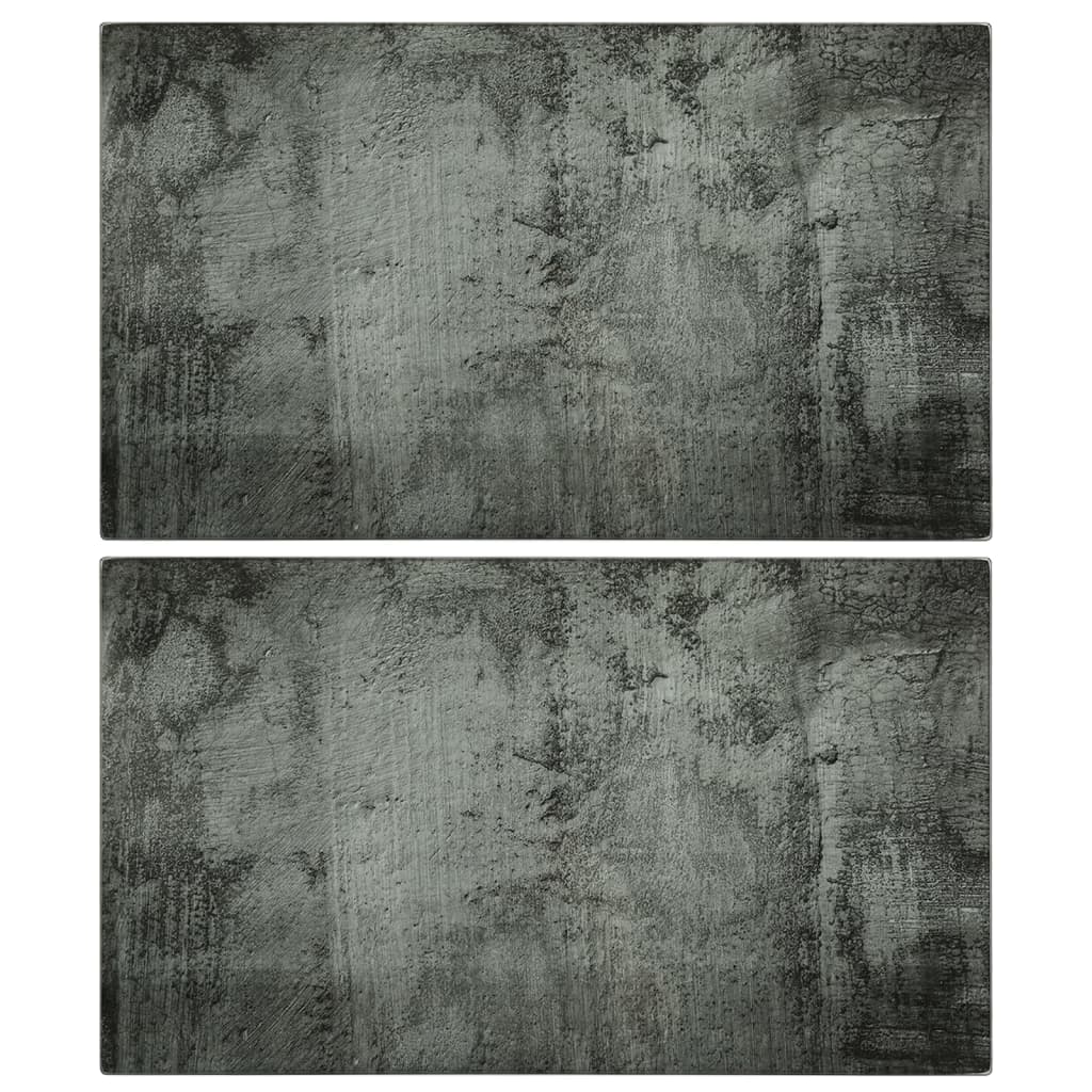 Taglieri 2 pz con Motivo Cemento in Vetro Temperatocod mxl 95489