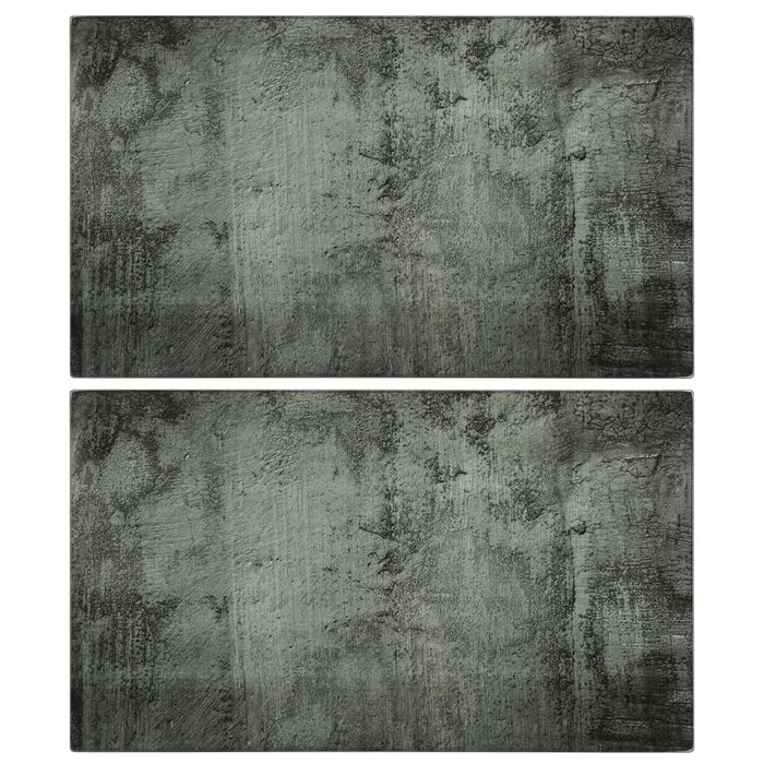 Taglieri 2 pz con Motivo Cemento in Vetro Temperatocod mxl 95489