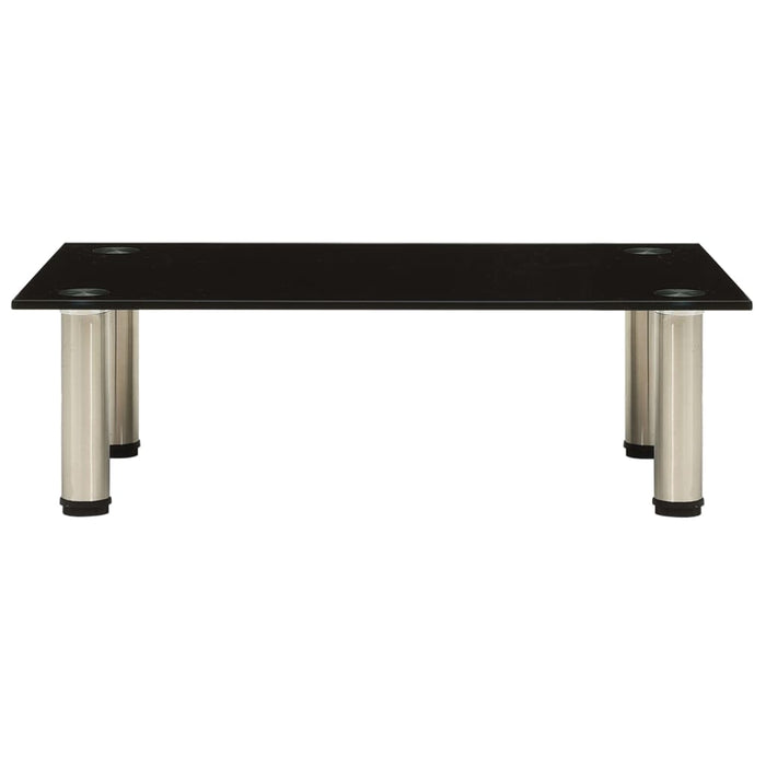 322761 TV Stand Black 60x35x17 cm Tempered Glass cod mxl 33905