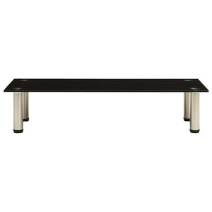 Mobile Porta TV Nero 80x35x17 cm in Vetro Temperato