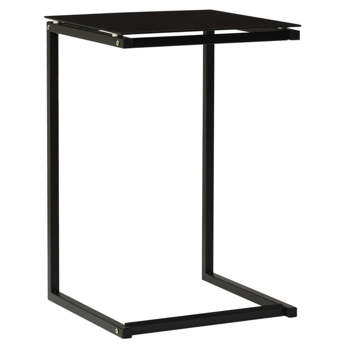 Tavolino Nero 40x40x60 cm in Vetro Temperato cod mxl 6371