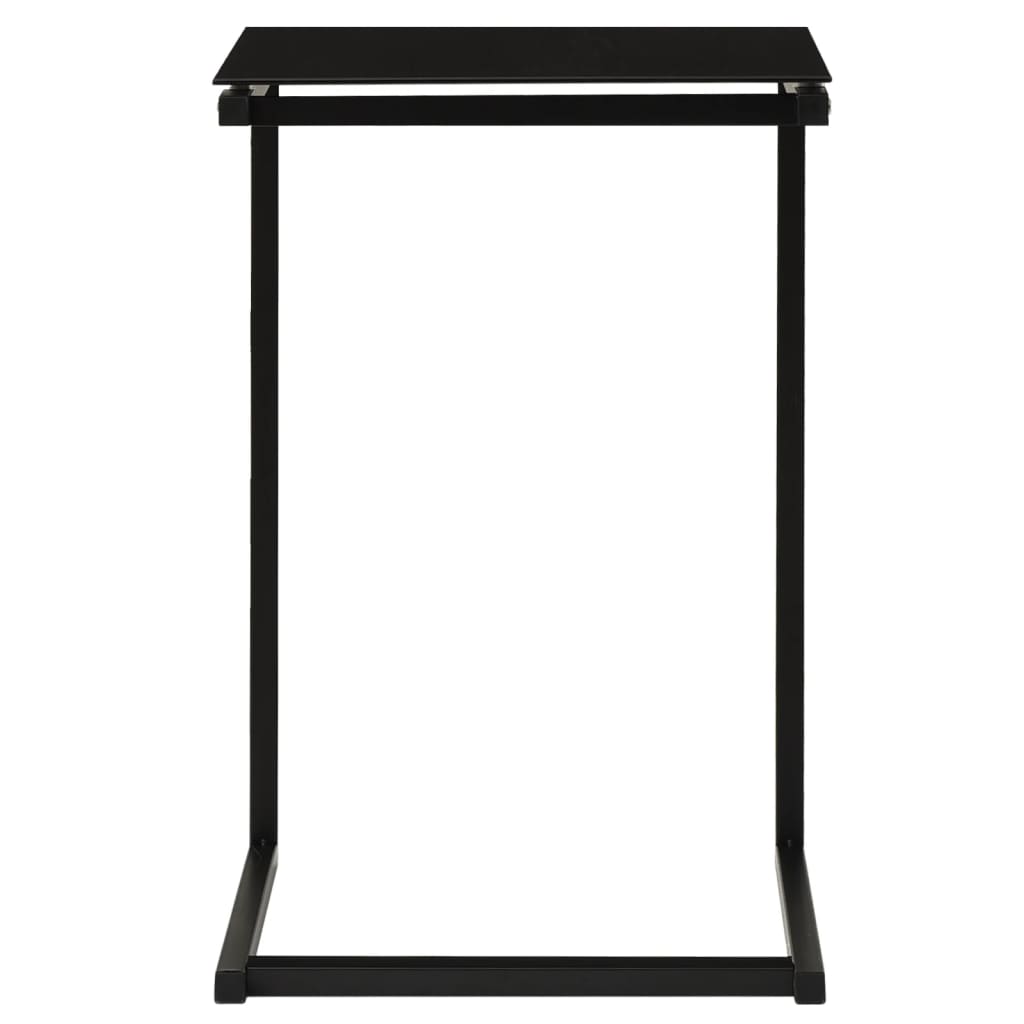 Tavolino Nero 40x40x60 cm in Vetro Temperato cod mxl 6371