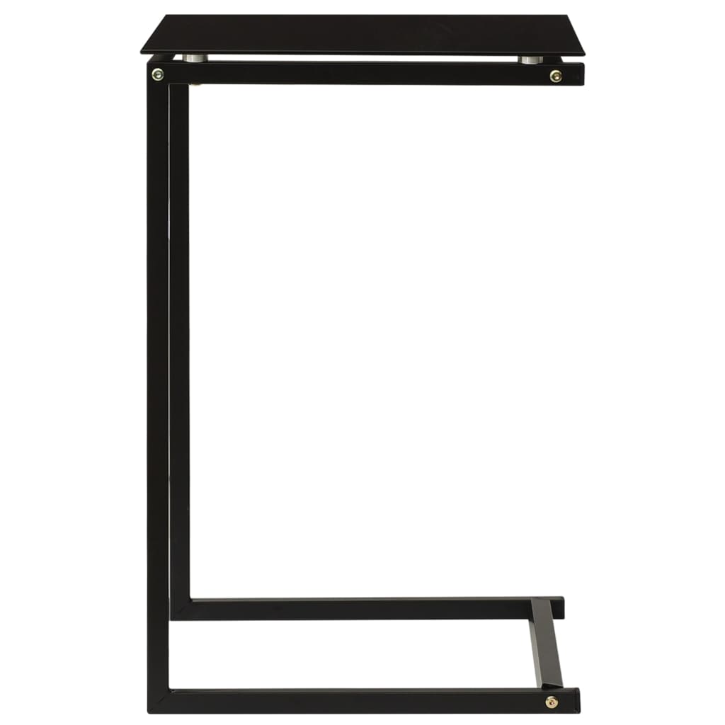 Tavolino Nero 40x40x60 cm in Vetro Temperato cod mxl 6371