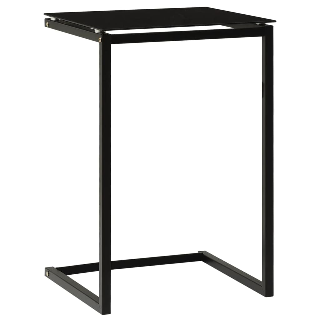 Tavolino Nero 40x40x60 cm in Vetro Temperato cod mxl 6371