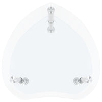 Tavolino a 2 Livelli Trasparente 38x38x50 cm in Vetro Temperato cod mxl 8096