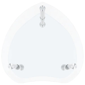 Tavolino a 2 Livelli Trasparente 38x38x50 cm in Vetro Temperato cod mxl 8096