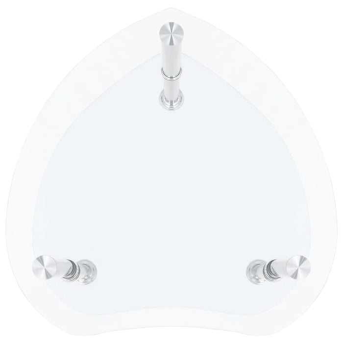 Tavolino a 2 Livelli Trasparente 38x38x50 cm in Vetro Temperato 322785