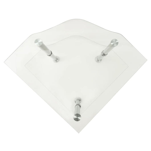 Tavolino a 2 Livelli-Tavolino da soggiorno Trasparente 38x38x50 cm in Vetro Temperato 601956