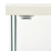 Armadietto Portaoggetti in Vetro Temperato Bianco 322795