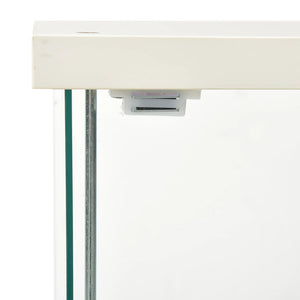 Armadietto Portaoggetti in Vetro Temperato Bianco 322795