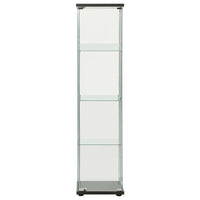 Armadietto Portaoggetti in Vetro Temperato Nero 322796