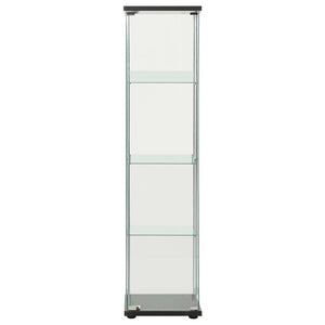 Armadietto Portaoggetti in Vetro Temperato Nero 322796