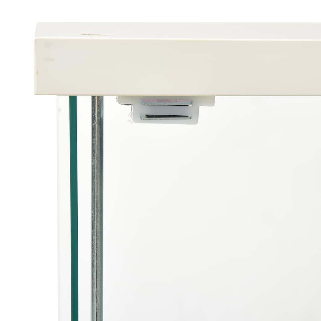 Armadietto Portaoggetti in Vetro Temperato Bianco 322797