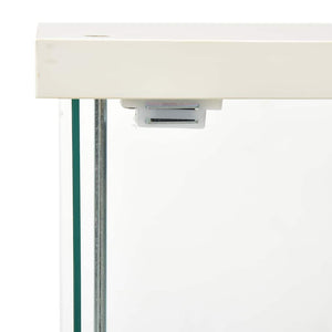 Armadietto Portaoggetti in Vetro Temperato Bianco 322797