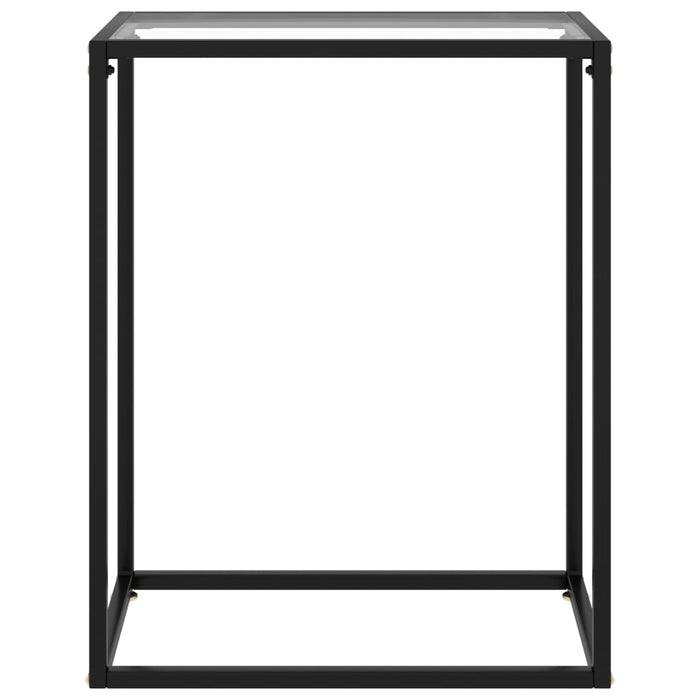Tavolo Consolle Trasparente 60x35x75 cm in Vetro Temperato cod mxl 10461