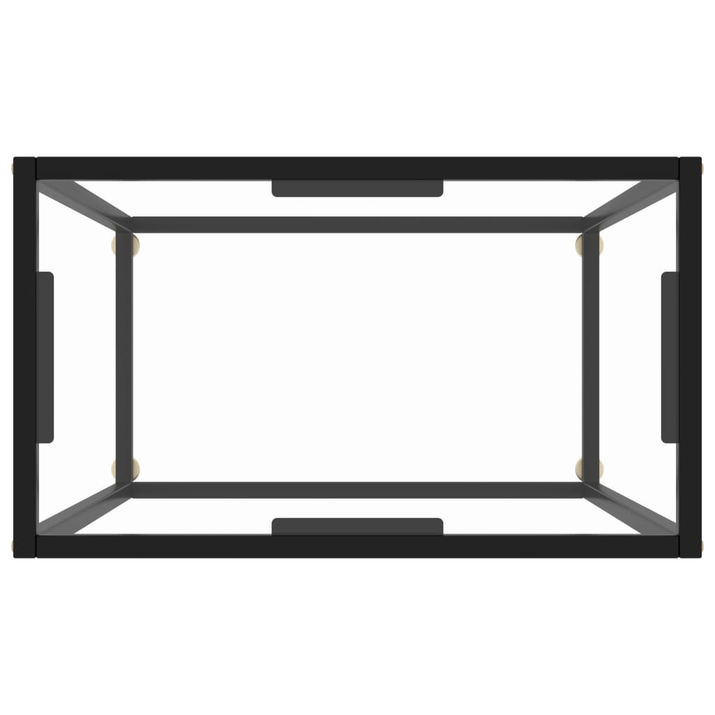 Tavolo Consolle Trasparente 60x35x75 cm in Vetro Temperato cod mxl 10461