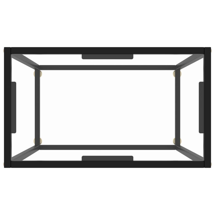 Tavolo Consolle Trasparente 60x35x75 cm in Vetro Temperato cod mxl 10461