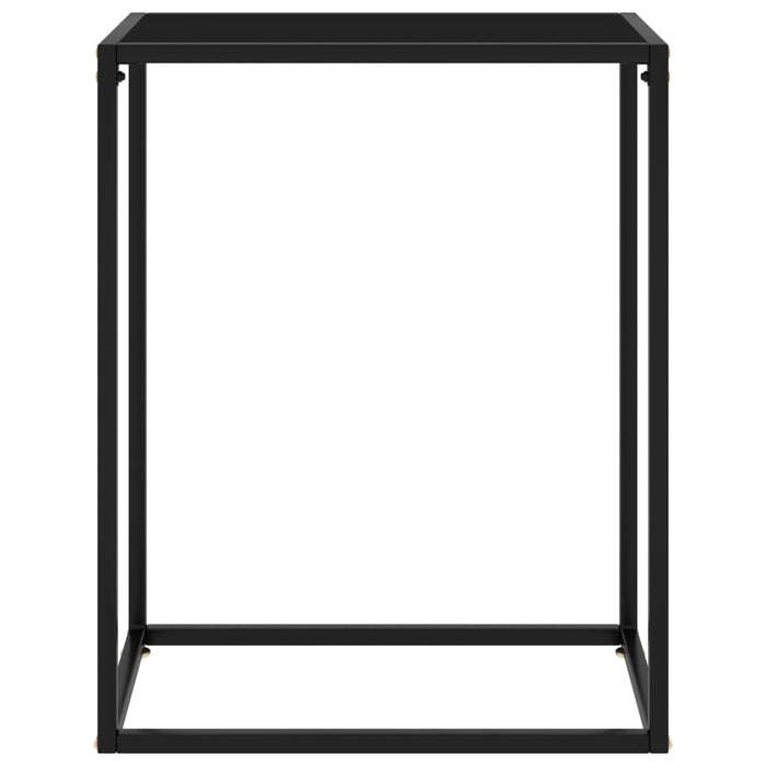 Tavolo Consolle Nero 60x35x75 cm in Vetro Temperato 322804
