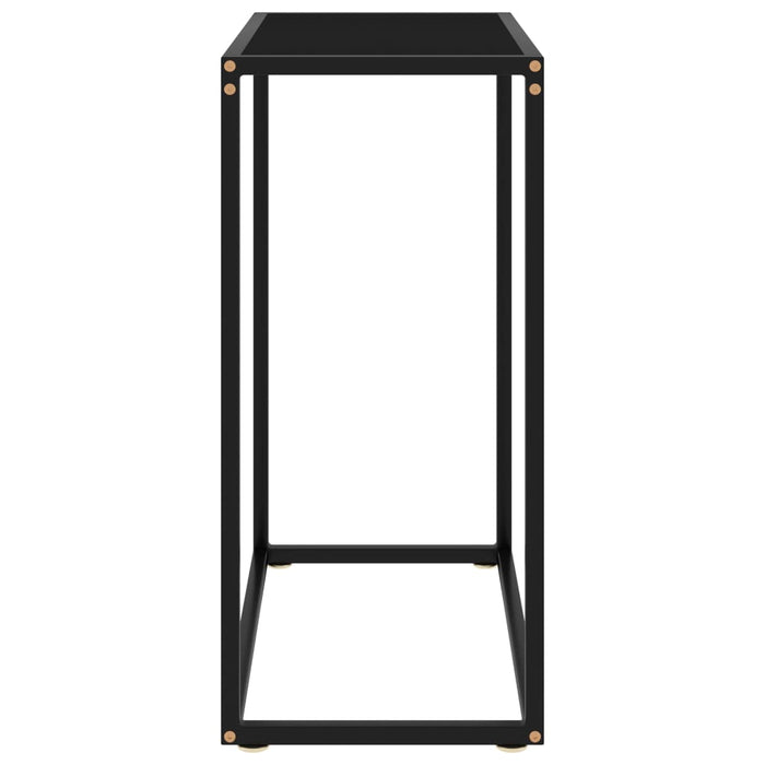 Tavolo Consolle Nero 60x35x75 cm in Vetro Temperato 322804