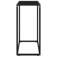 Tavolo Consolle Nero 60x35x75 cm in Vetro Temperato cod mxl 5869
