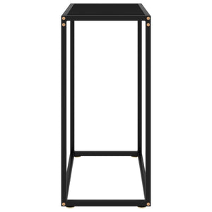 Tavolo Consolle Nero 60x35x75 cm in Vetro Temperato cod mxl 5869