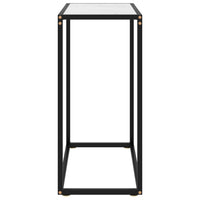 Tavolo Consolle Bianco 60x35x75 cm in Vetro Temperato cod mxl 29806