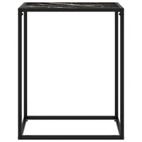 Tavolo Consolle Nero 60x35x75 cm in Vetro Temperato cod mxl 10423