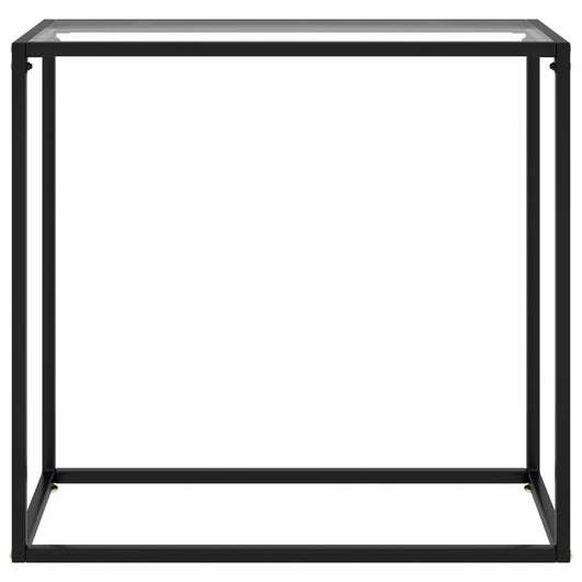 Tavolo Consolle Trasparente 80x35x75 cm in Vetro Temperato 322807