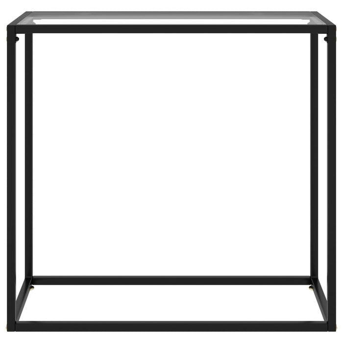 Tavolo Consolle Trasparente 80x35x75 cm in Vetro Temperato 322807